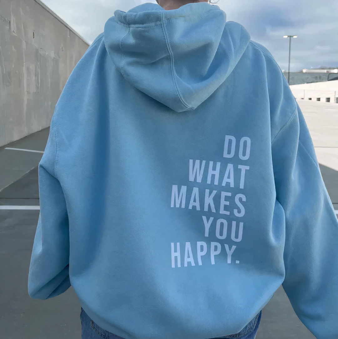Kailey – Oversized Slogan Sweatshirt with Back Print