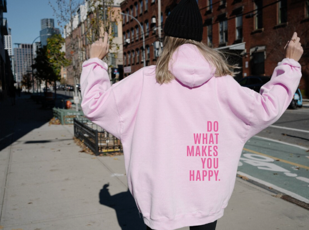 Kailey – Oversized Slogan Sweatshirt with Back Print