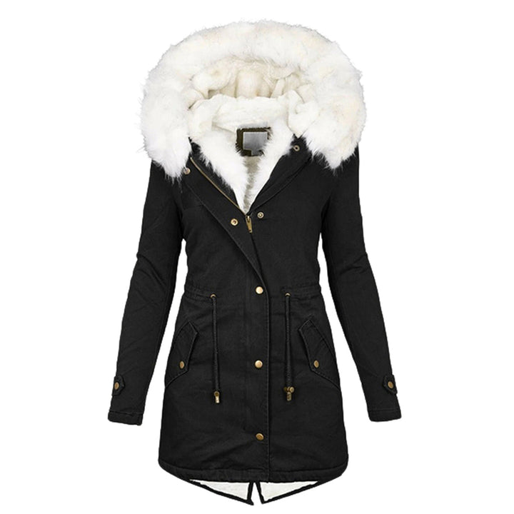 Selma – Fur-Look Collar Parka Coat for Women