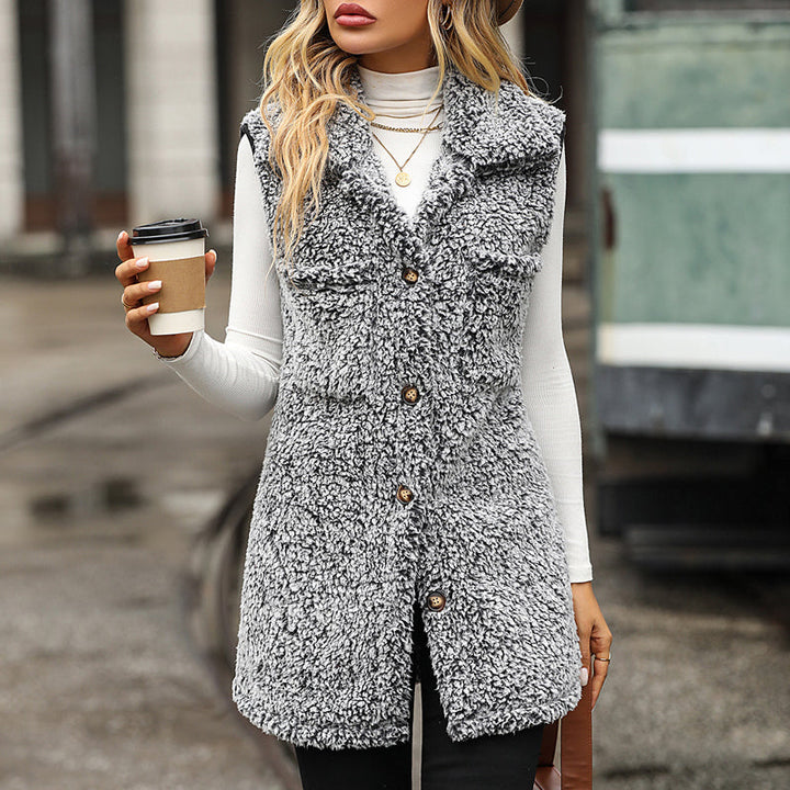 Sonia – Teddy Longline Vest for Women