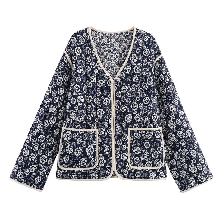 Saoirse – Floral Quilted Oversized Jacket for Women