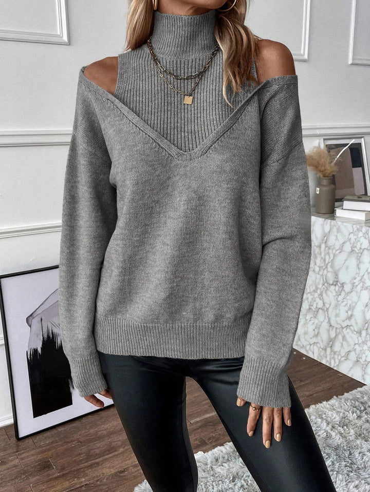 Natalya – Cold Shoulder Turtleneck Sweater for Women