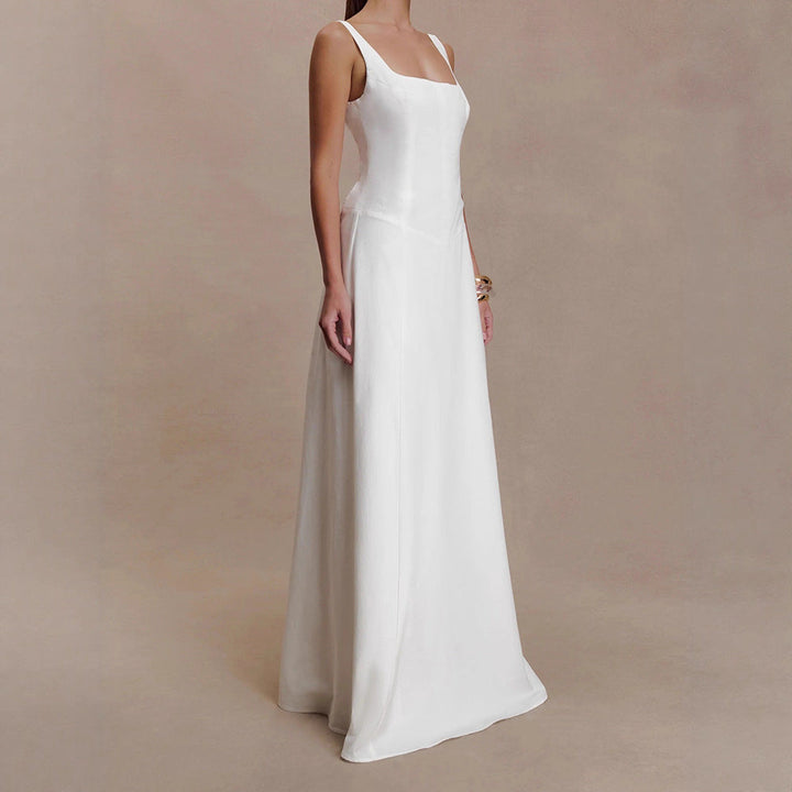 Bree – Square-Neck A-Line Maxi Gown for Formal Evening