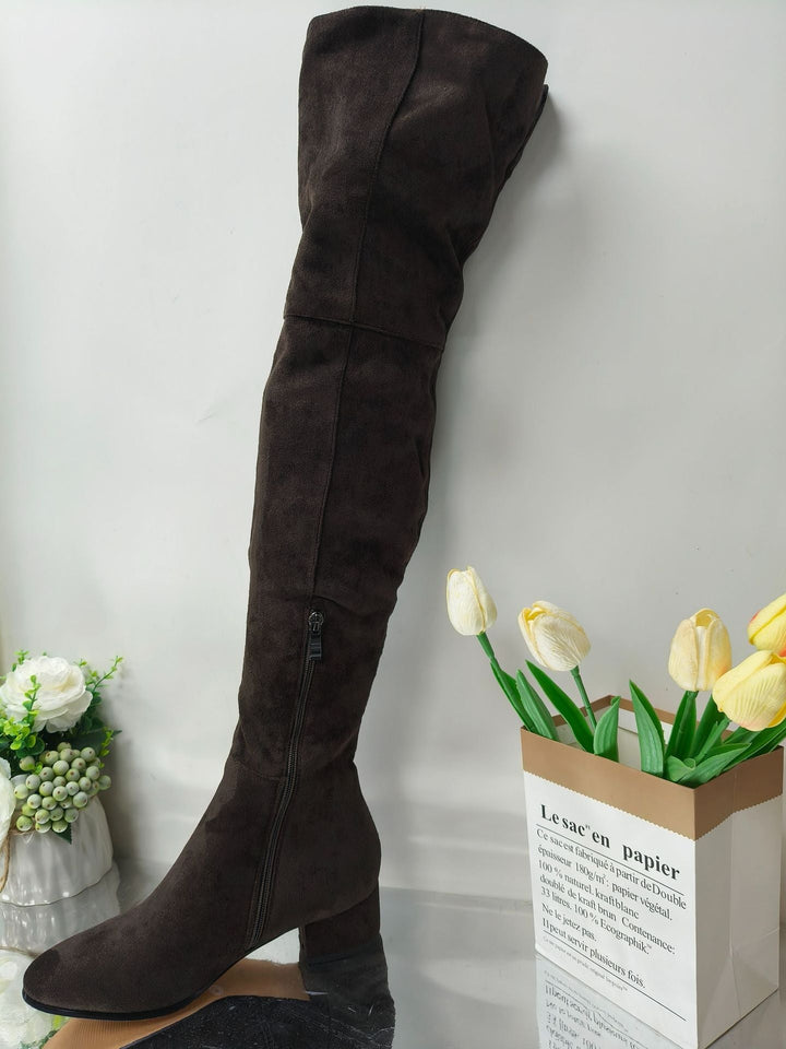 Maryam – Suede-Look Over-the-Knee Boots for Women