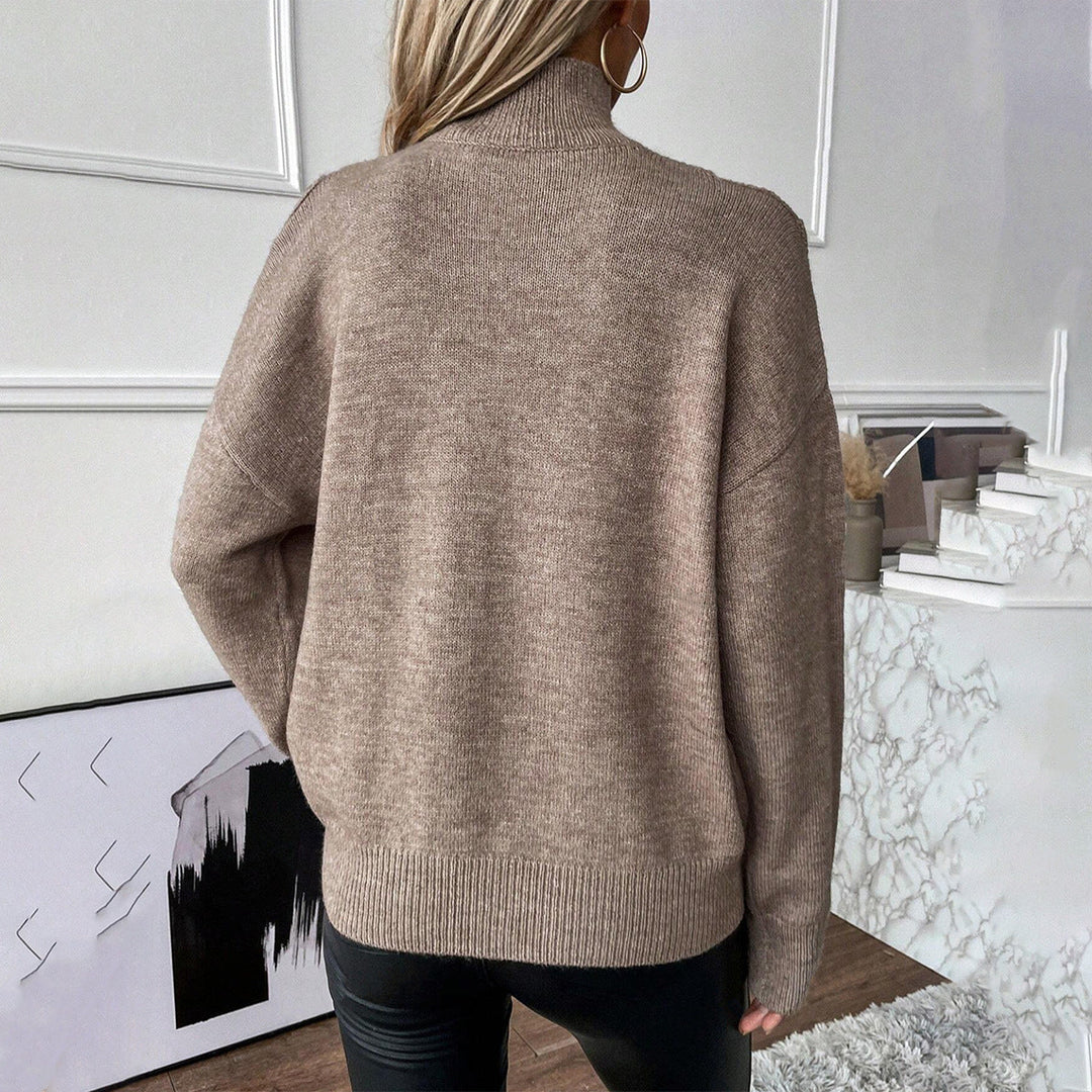 Natalya – Cold Shoulder Turtleneck Sweater for Women