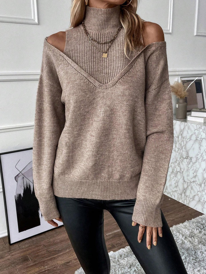 Natalya – Cold Shoulder Turtleneck Sweater for Women