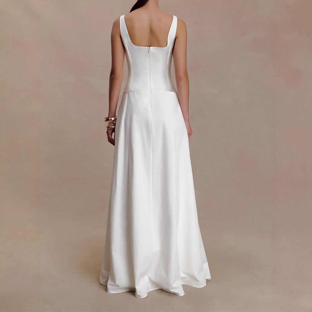 Bree – Square-Neck A-Line Maxi Gown for Formal Evening
