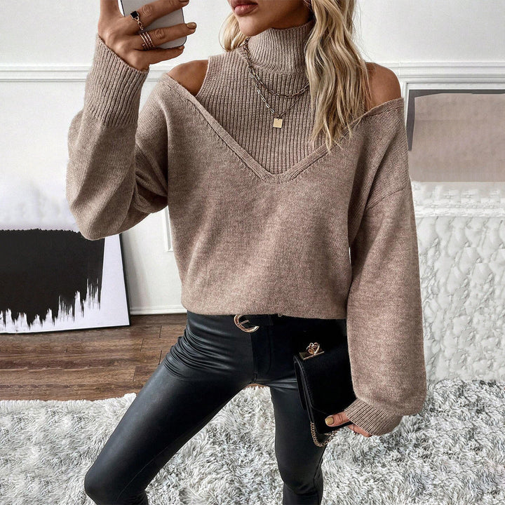 Natalya – Cold Shoulder Turtleneck Sweater for Women