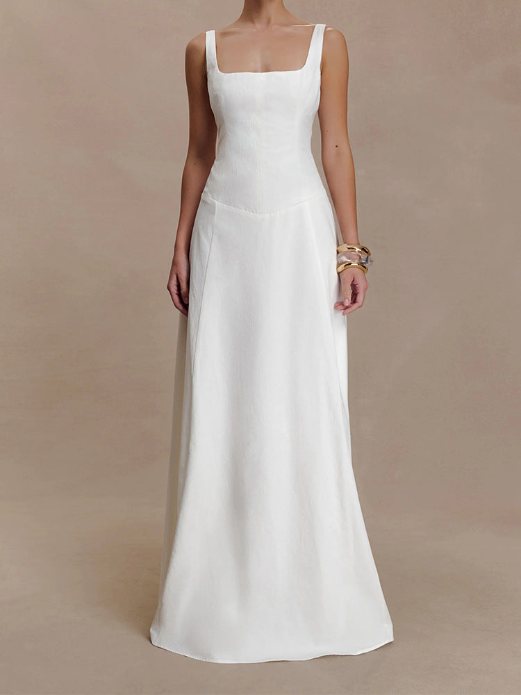 Bree – Square-Neck A-Line Maxi Gown for Formal Evening