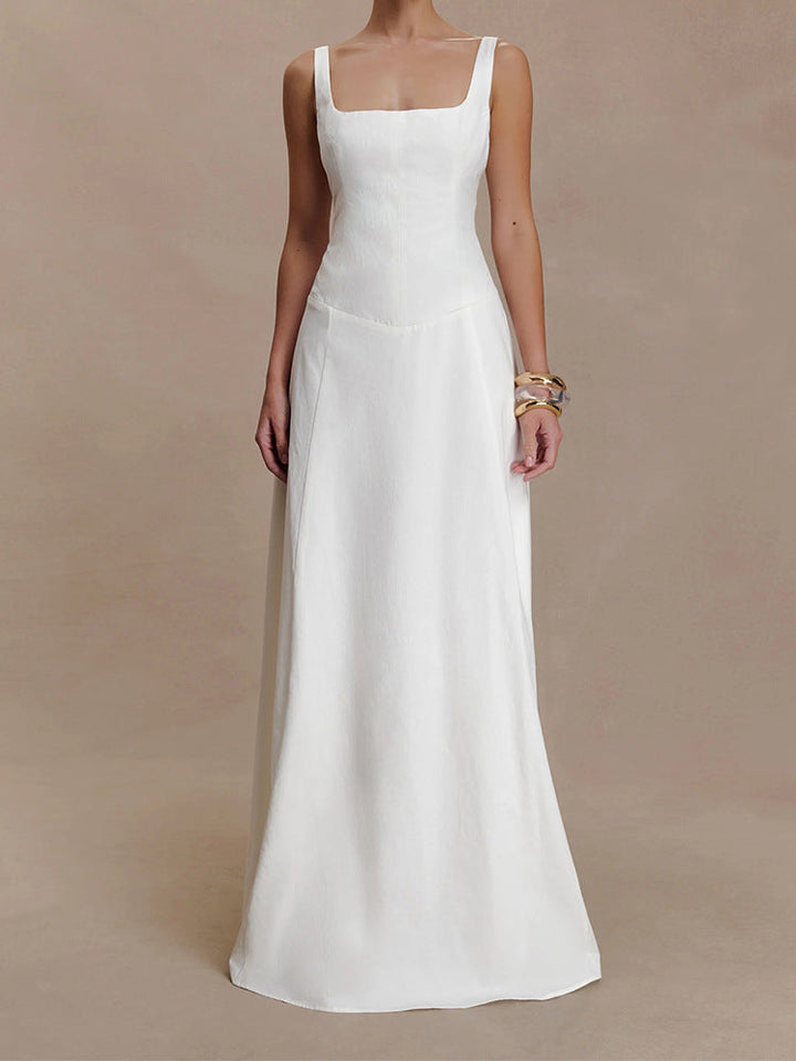 Bree – Square-Neck A-Line Maxi Gown for Formal Evening