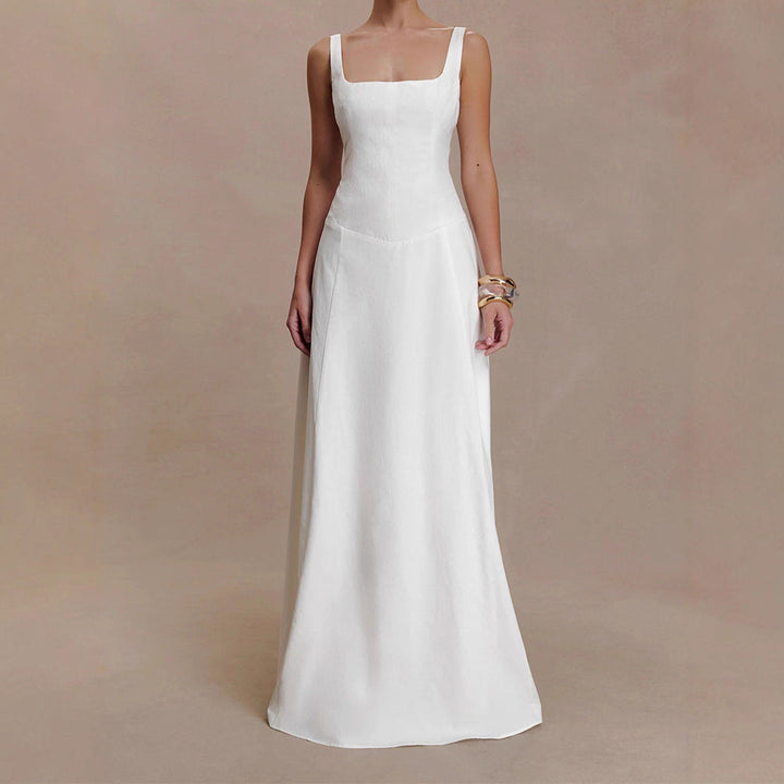 Bree – Square-Neck A-Line Maxi Gown for Formal Evening