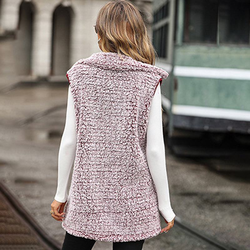 Sonia – Teddy Longline Vest for Women