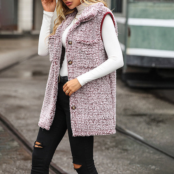 Sonia – Teddy Longline Vest for Women