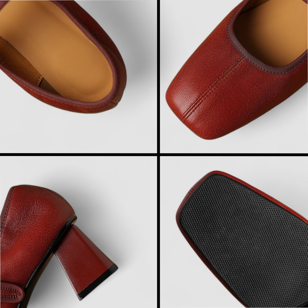Rochelle – Heeled Mary Janes with Block Heel