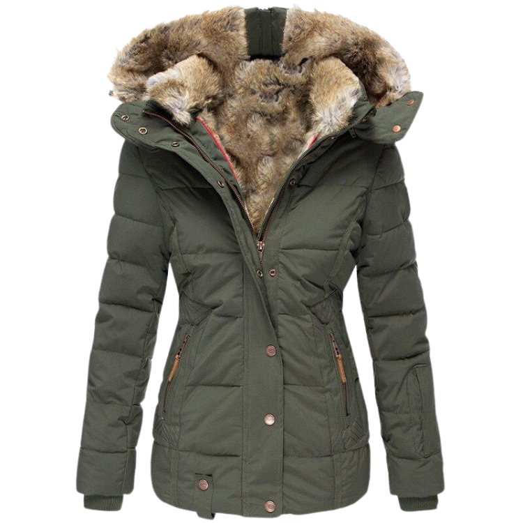 Rosie – Diamond-Quilted Hooded Puffer Jacket for Women