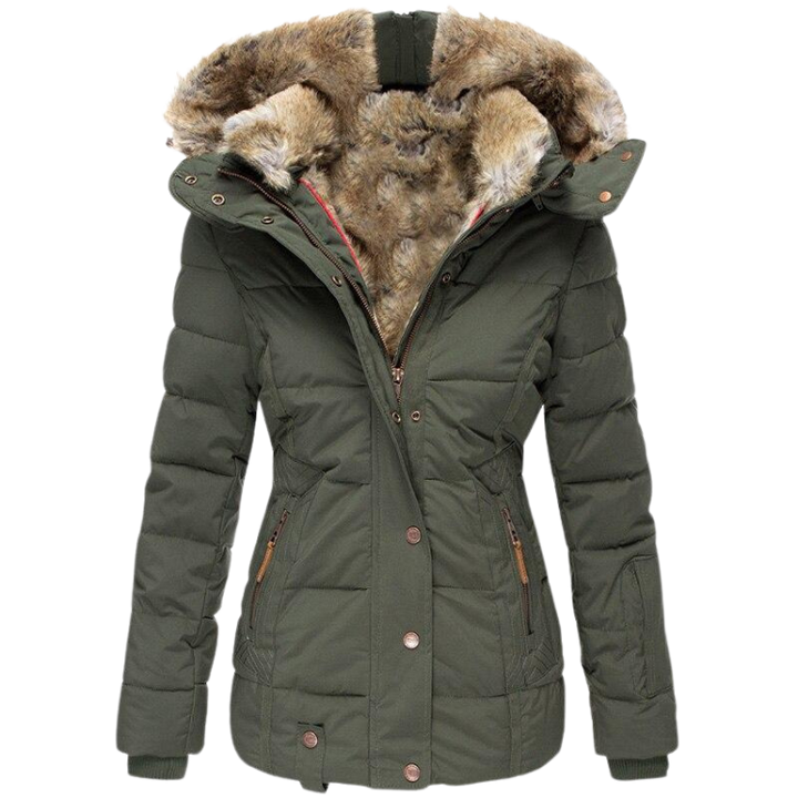 Rosie – Diamond-Quilted Hooded Puffer Jacket for Women