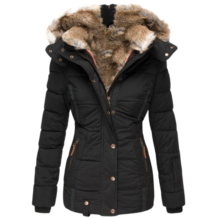 Rosie – Diamond-Quilted Hooded Puffer Jacket for Women