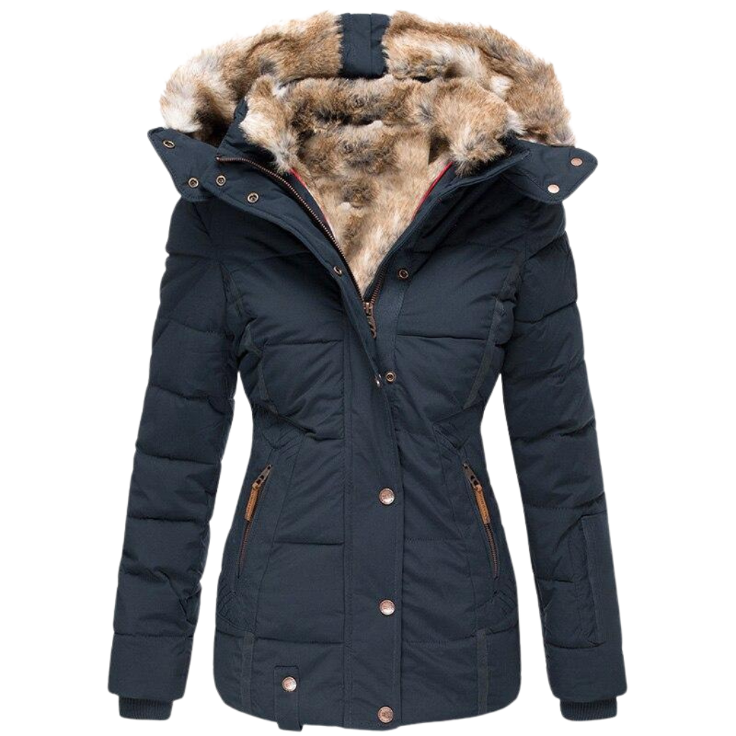 Rosie – Diamond-Quilted Hooded Puffer Jacket for Women