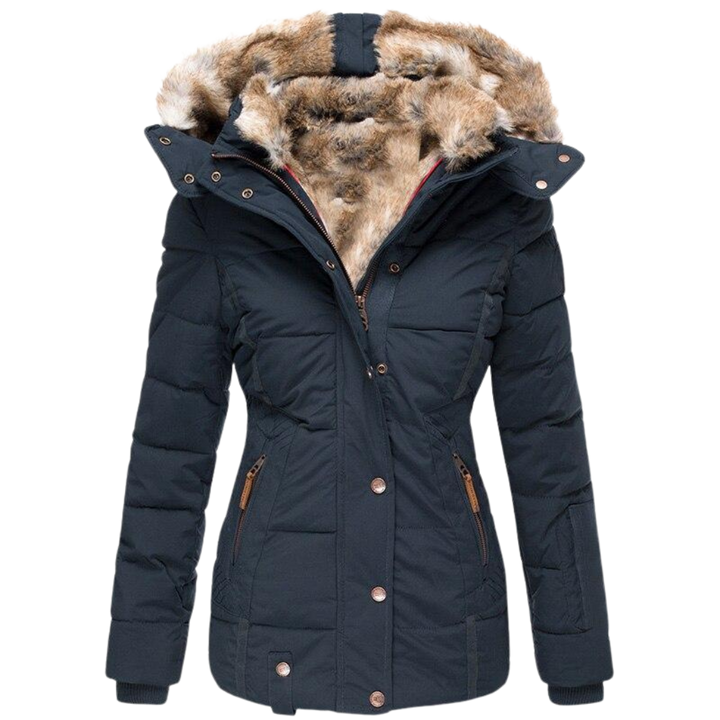 Rosie – Diamond-Quilted Hooded Puffer Jacket for Women
