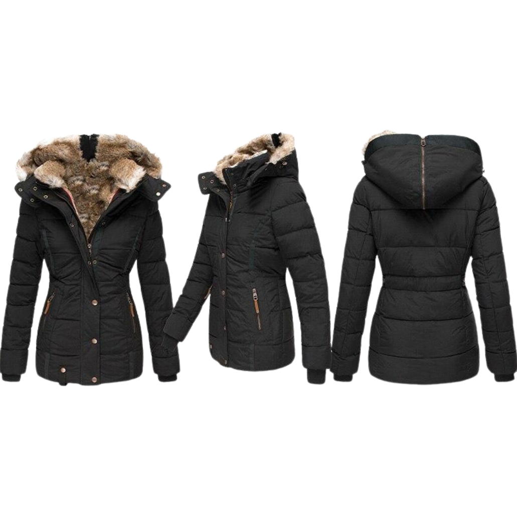 Rosie – Diamond-Quilted Hooded Puffer Jacket for Women