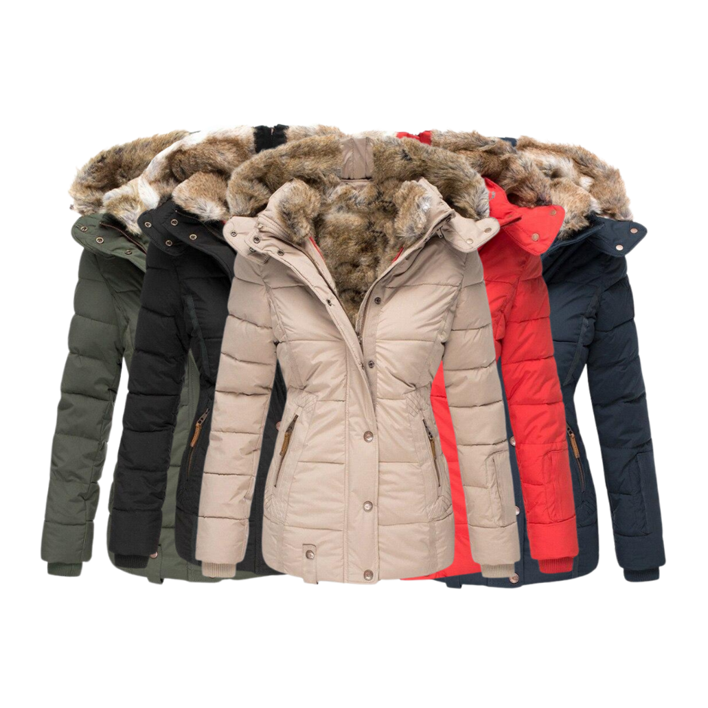 Rosie – Diamond-Quilted Hooded Puffer Jacket for Women