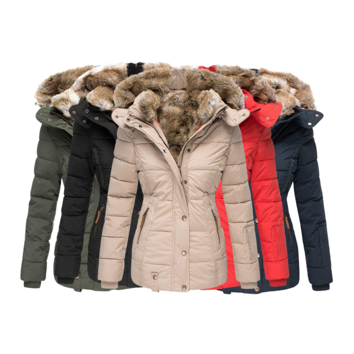 Rosie – Diamond-Quilted Hooded Puffer Jacket for Women