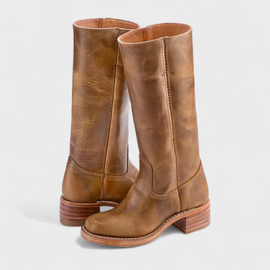 Daniela – Knee-High Block Heel Boots for Women