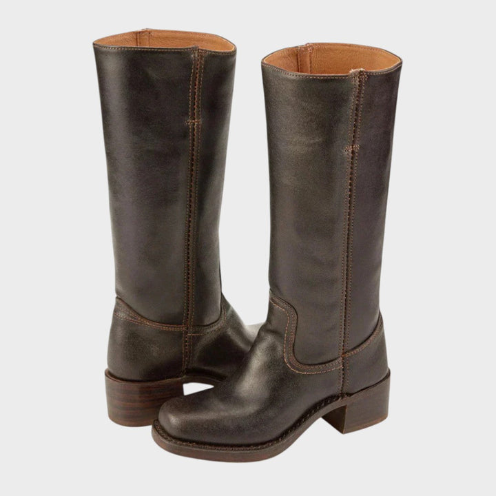 Daniela – Knee-High Block Heel Boots for Women