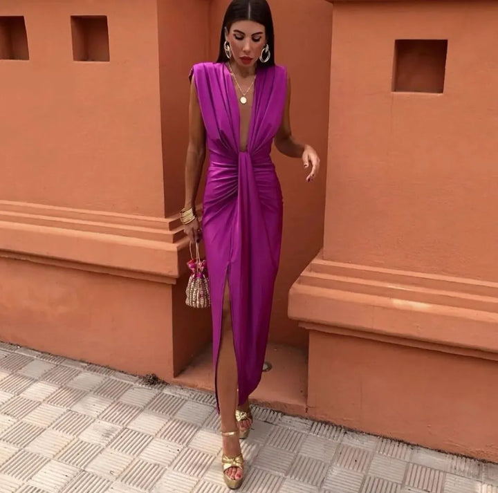 Florence | Soft Pleated Midi Dress
