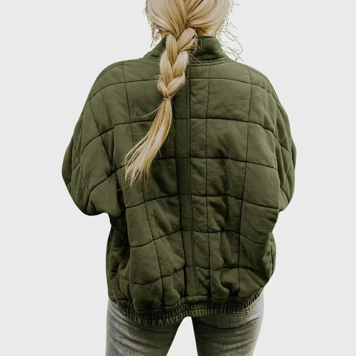 Reese – Cropped Oversized Quilted Jacket for Women