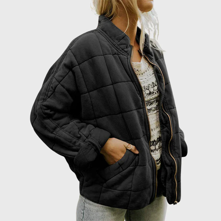 Reese – Cropped Oversized Quilted Jacket for Women