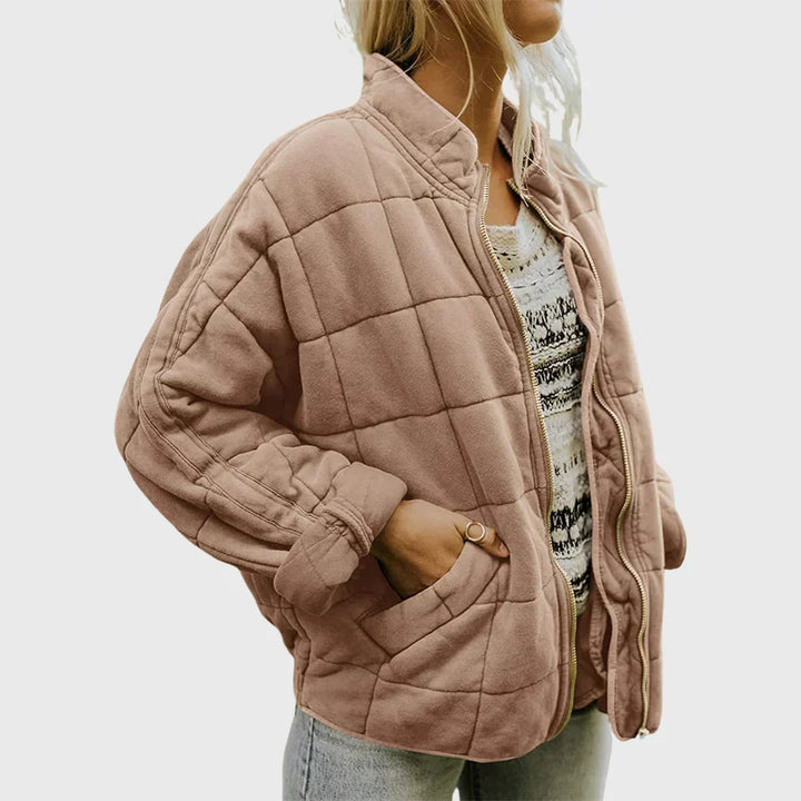 Reese – Cropped Oversized Quilted Jacket for Women