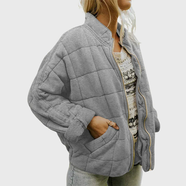 Reese – Cropped Oversized Quilted Jacket for Women