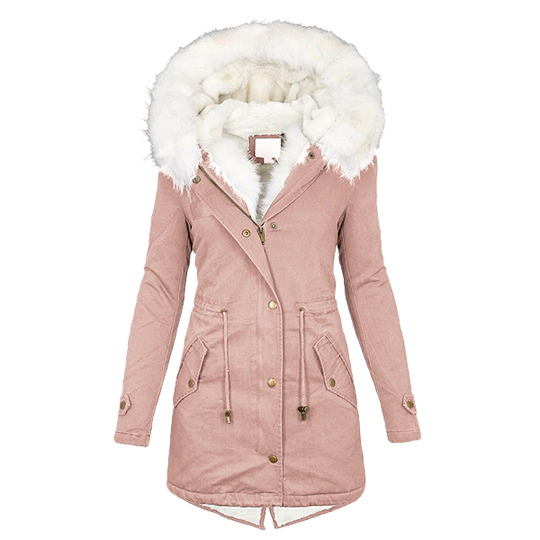 Selma – Fur-Look Collar Parka Coat for Women