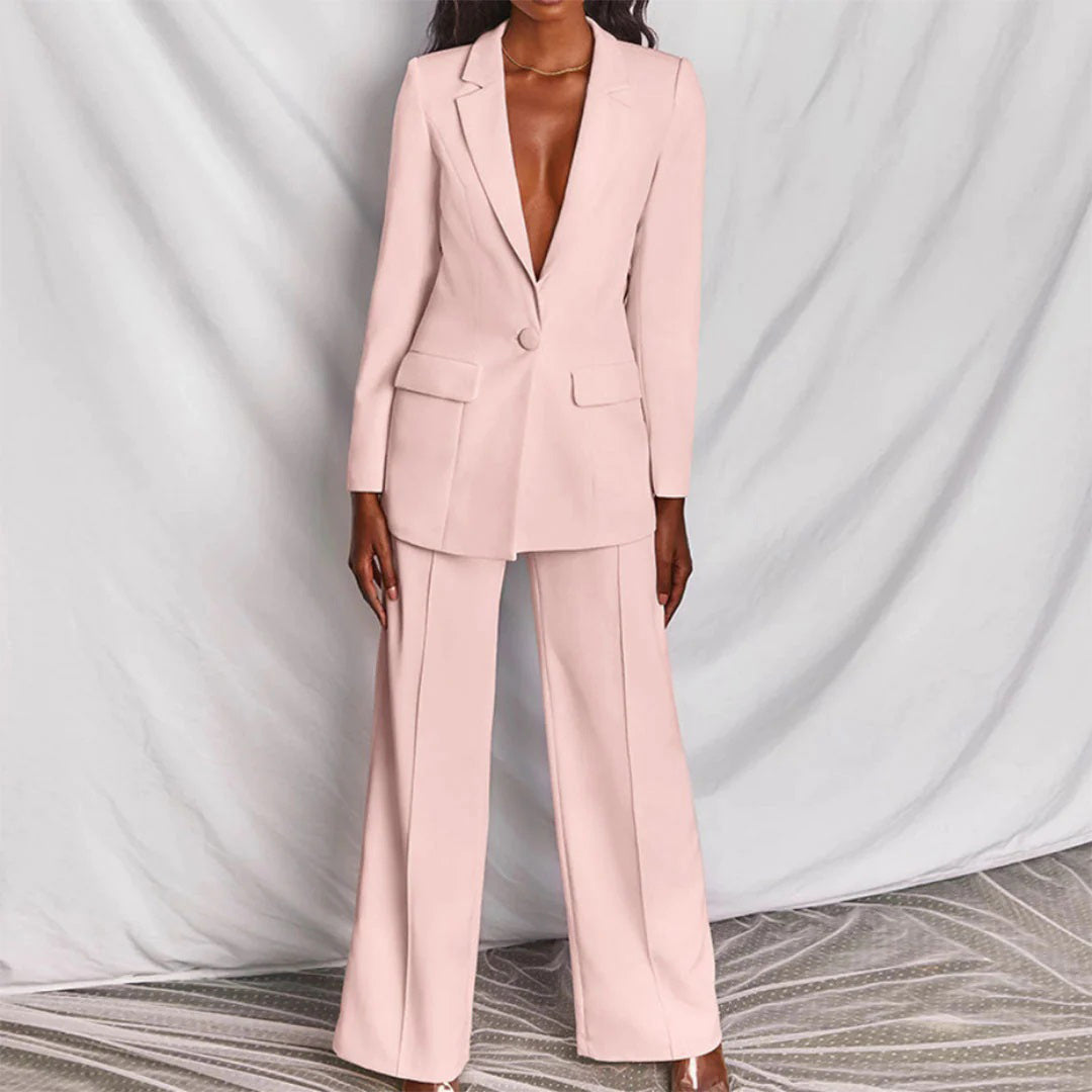 Lila – Tailored Blazer and Wide-Leg Trouser Suit Set