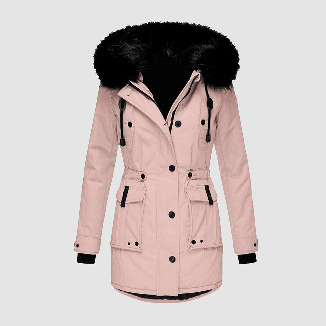 Shay – Belted Cargo-Pocket Parka Coat for Women