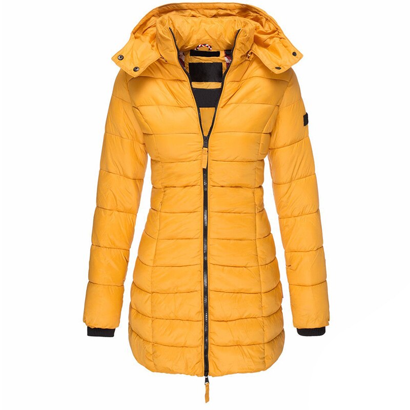 Marissa – Hooded Quilted Puffer Coat with Shaped Seams