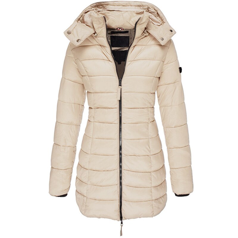 Marissa – Hooded Quilted Puffer Coat with Shaped Seams