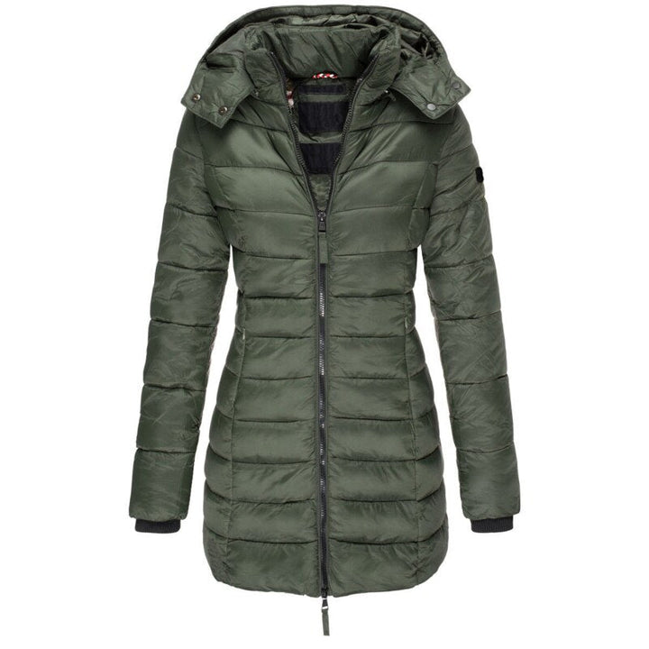 Marissa – Hooded Quilted Puffer Coat with Shaped Seams
