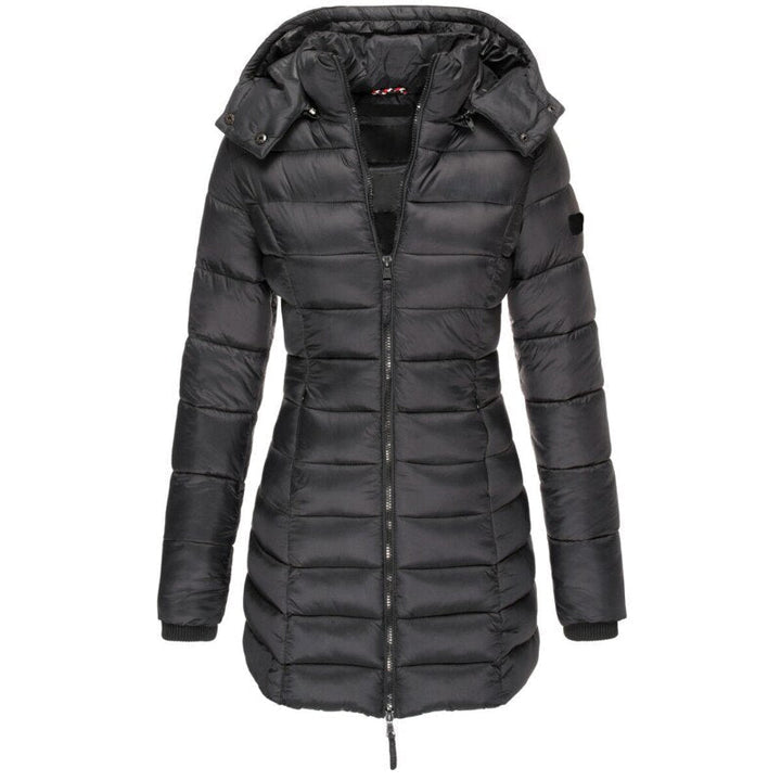 Marissa – Hooded Quilted Puffer Coat with Shaped Seams