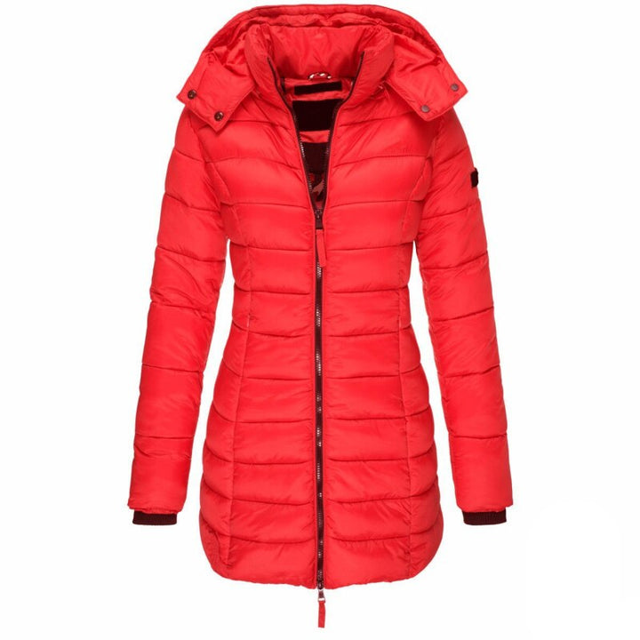 Marissa – Hooded Quilted Puffer Coat with Shaped Seams