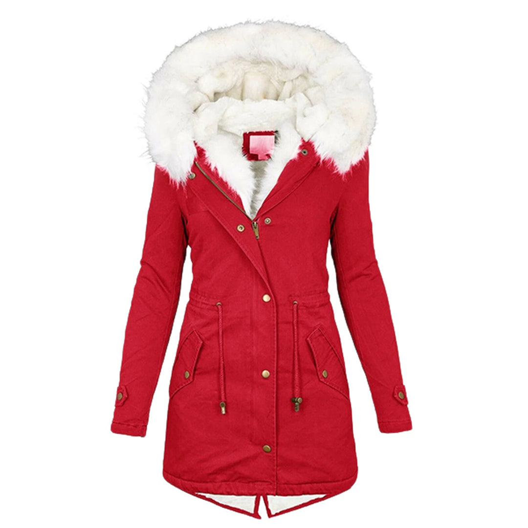 Selma – Fur-Look Collar Parka Coat for Women