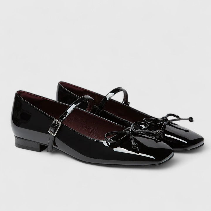 Pamela – Bowknot Square-Toe Ballet Flats
