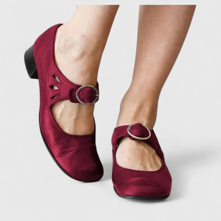 Rosa – Mary Janes with Low Block Heel