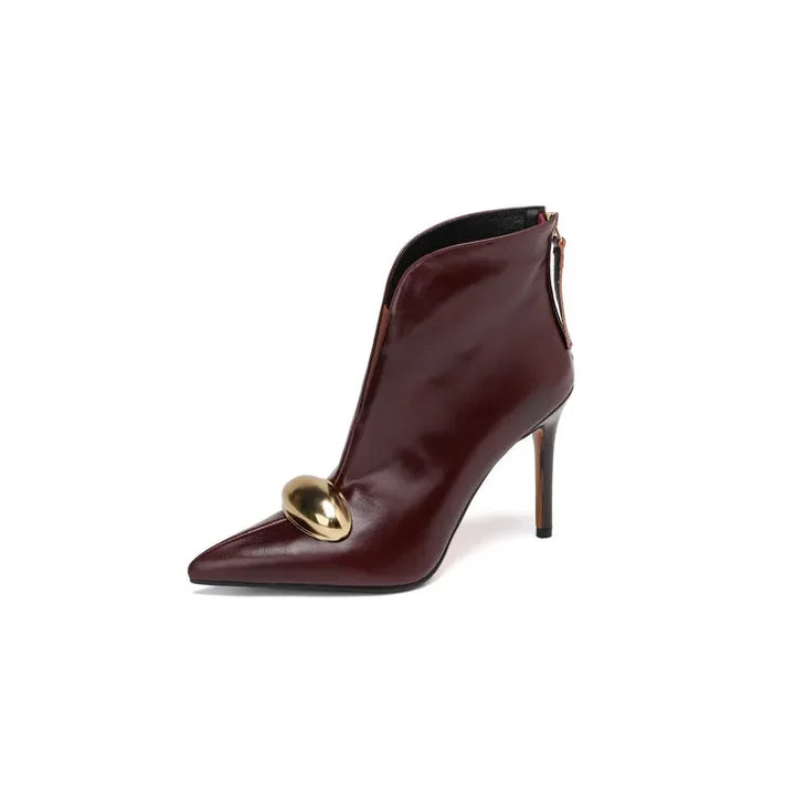 Bernadine – Domed Ornament Stiletto Ankle Boots for Women