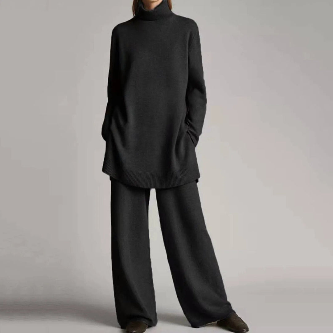 Kora – Tunic Turtleneck and Wide-Leg Trouser Set