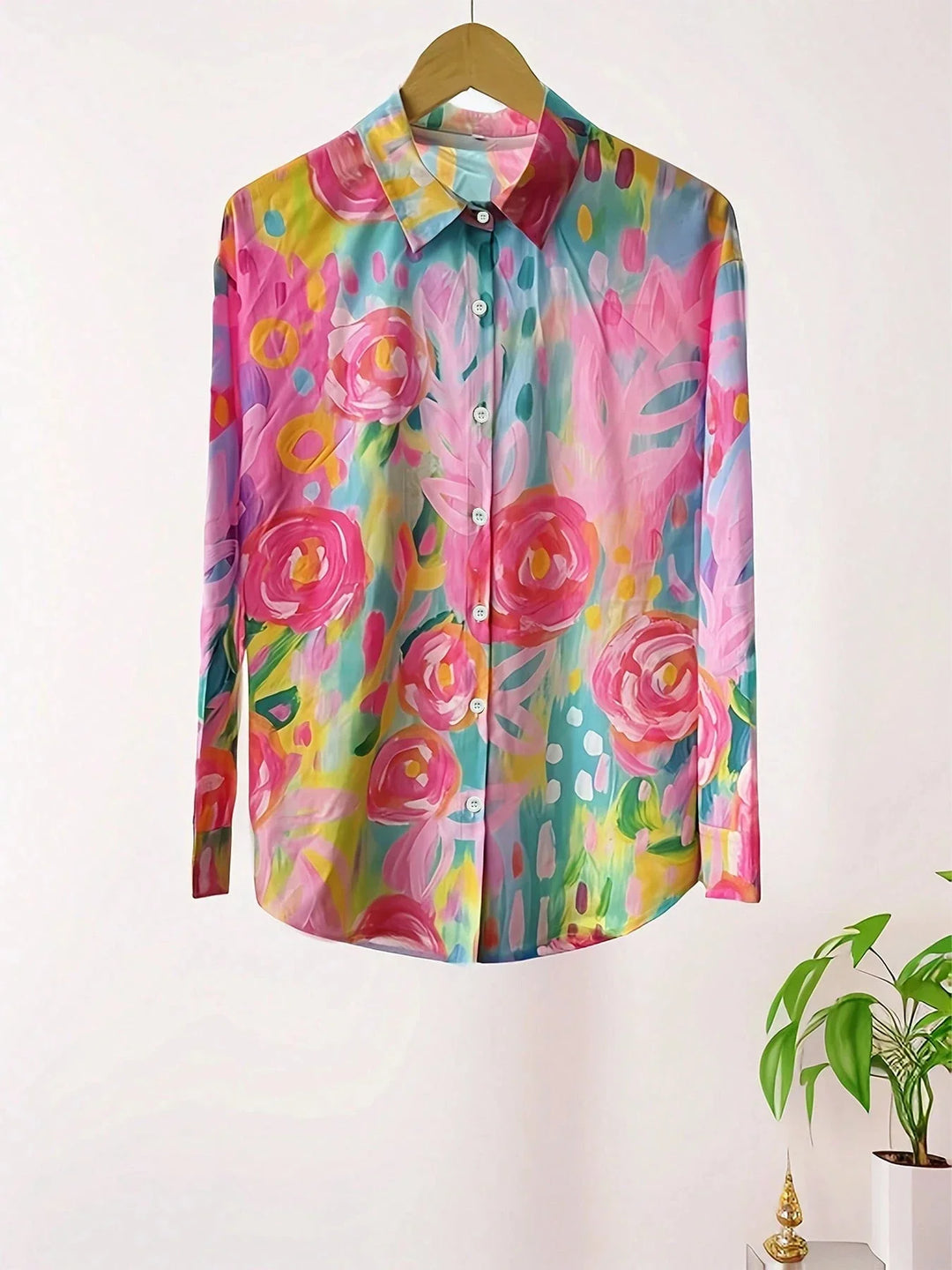 Michelle – Flowy Blouse with Summer Print