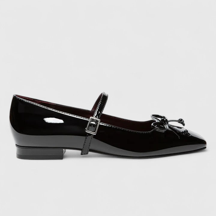 Pamela – Bowknot Square-Toe Ballet Flats