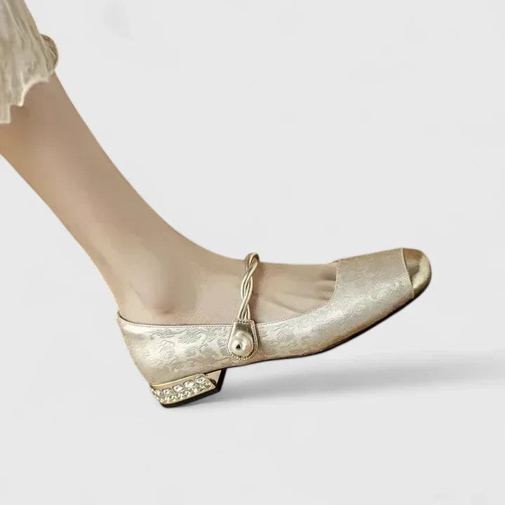 Raquel – Square Toe Mary Janes with Block Heel