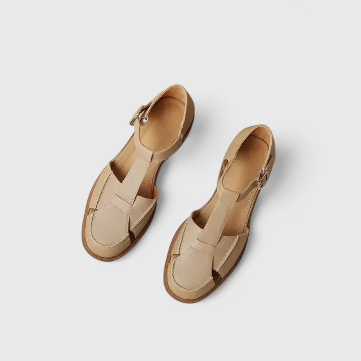 Rosalind – Closed Toe Fisherman Sandals with Block Heel